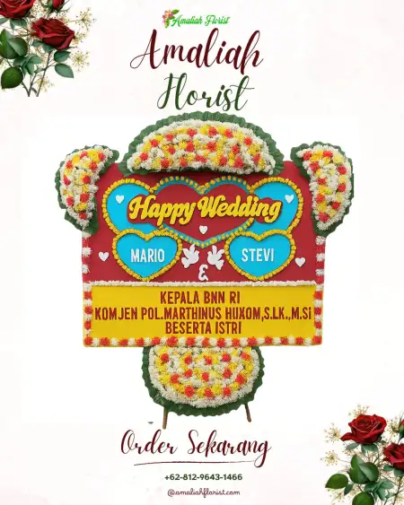 Papan Bunga Pernikahan Tombariri